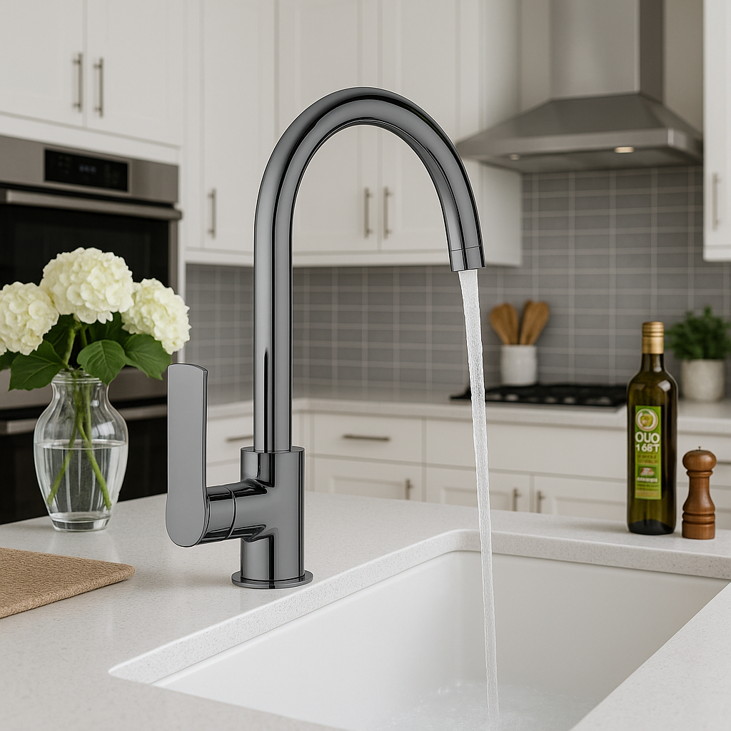 Verona Kitchen Mixer Deck Brass