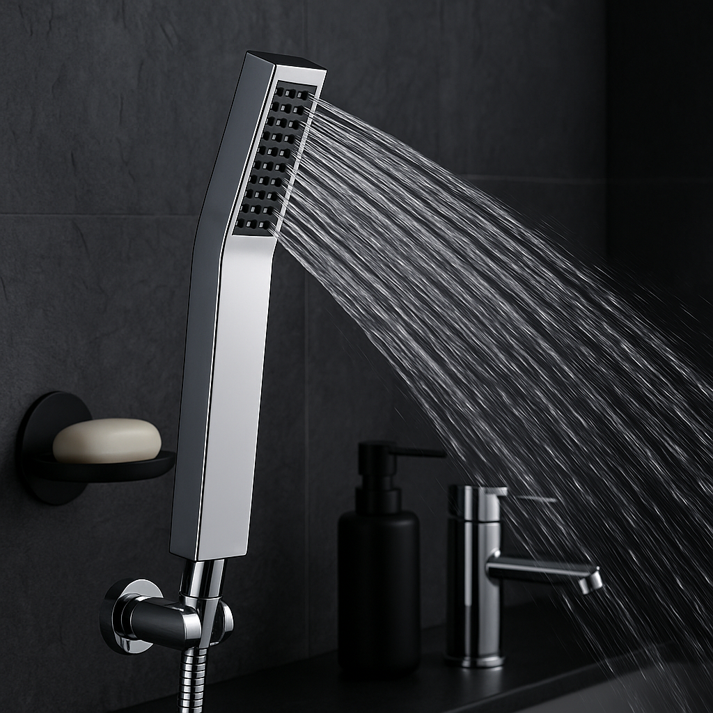 Devario Premio Hand Shower Square Curved Brass