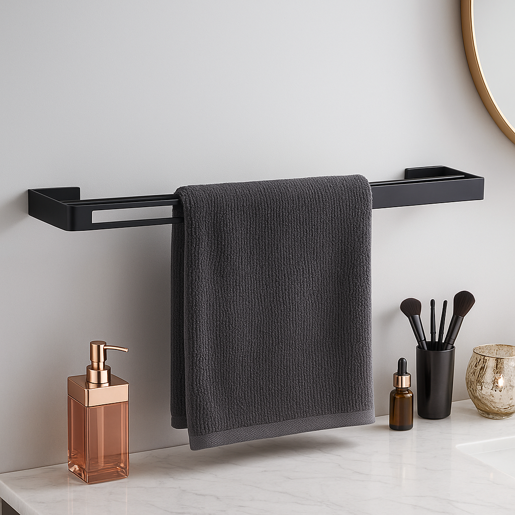 Devario Double Towel Rail Square -60cm