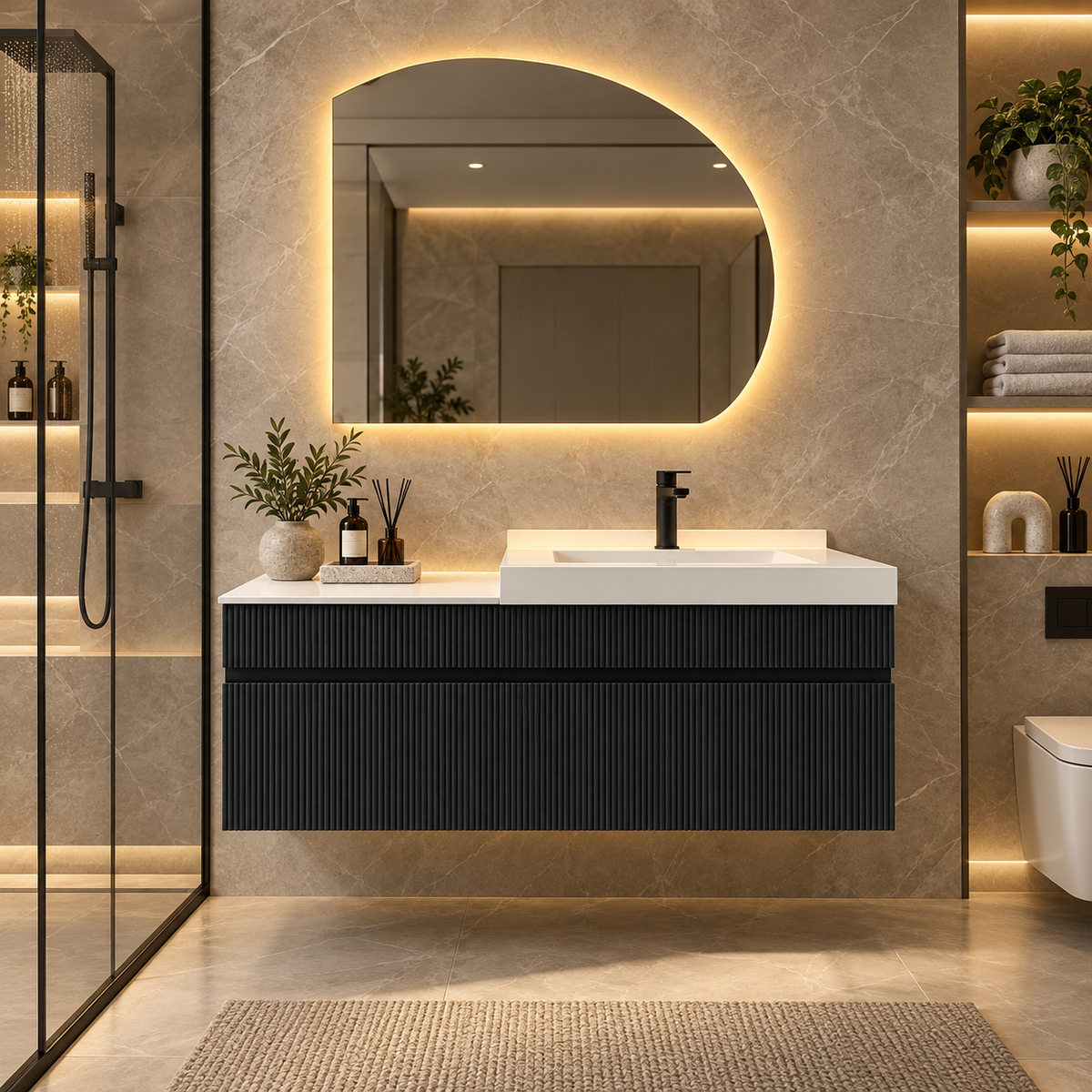 Kylie Luxury Vanity Cabinet with LED Mirror