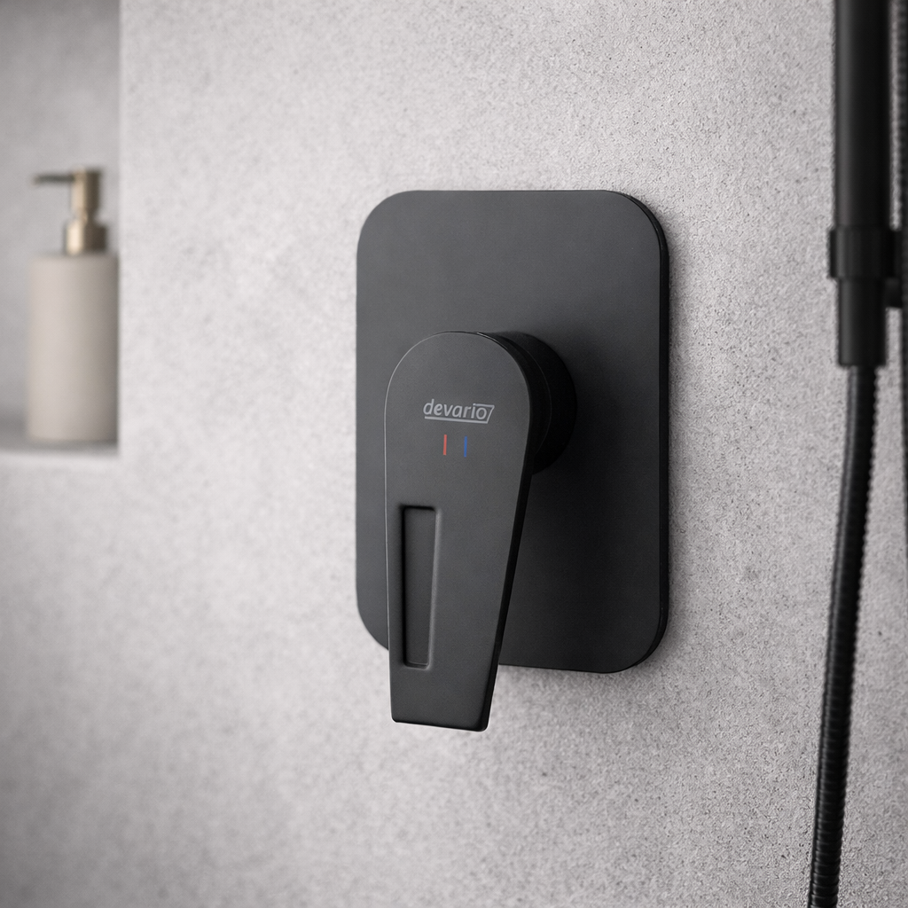 Calabria Shower Mixer - Matt Black