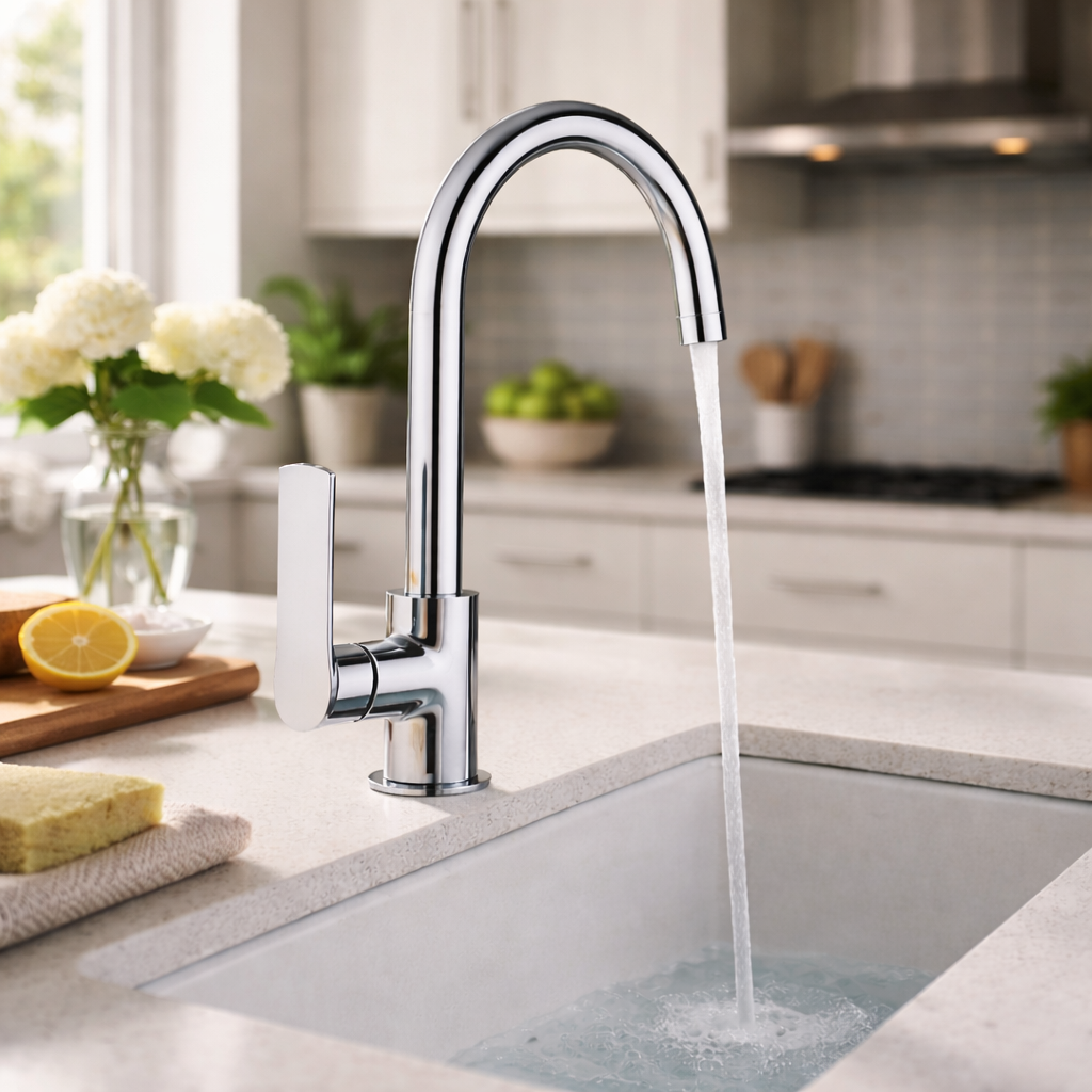 Verona Kitchen Mixer Deck Brass