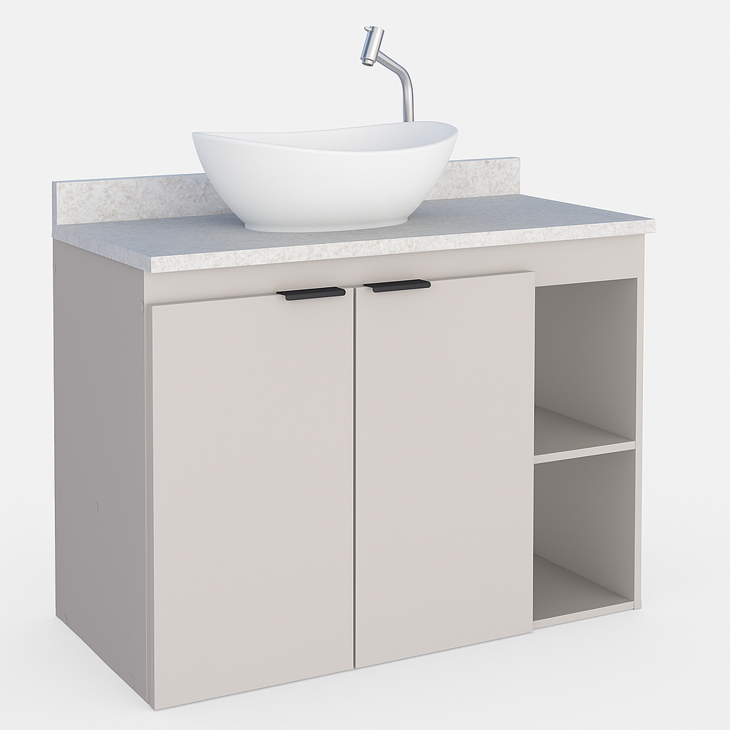 Aster Wooden Bathroom Vanity With Granite Top