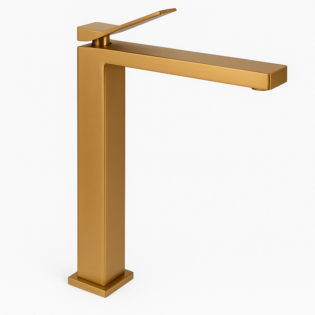 Milan Basin Mixer Brass - Tall