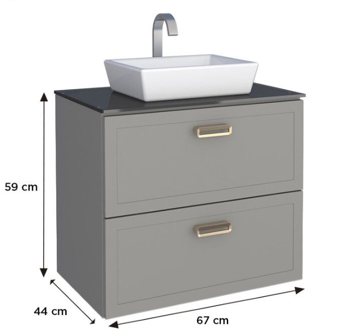 Odin Steel Bathroom Vanity With Prisma Basin