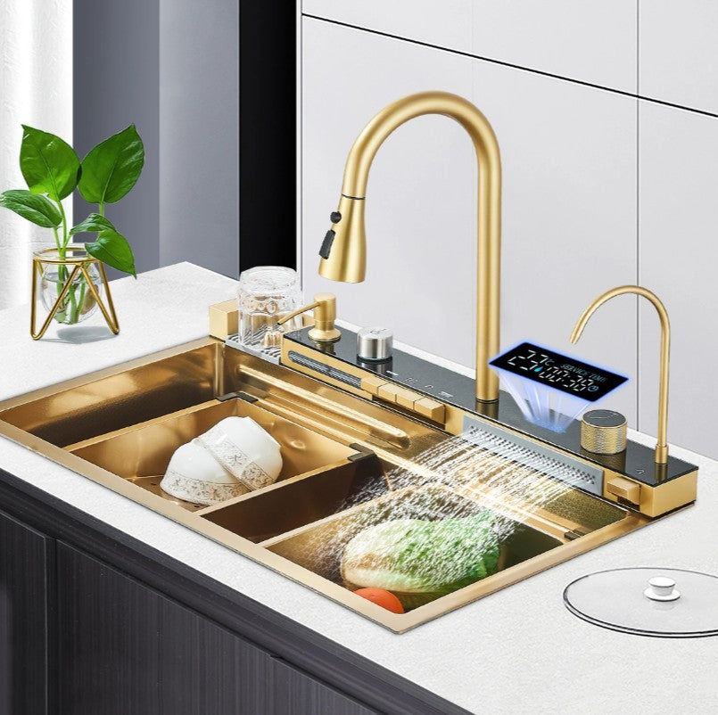 Madison Gold Multifunctional LED Modern Kitchen Sink