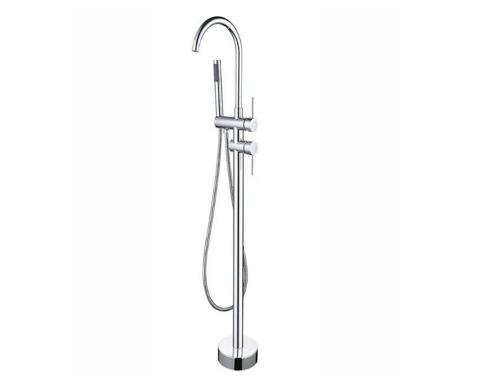 Devario Premio Freestanding Bath Mixer Round Brass