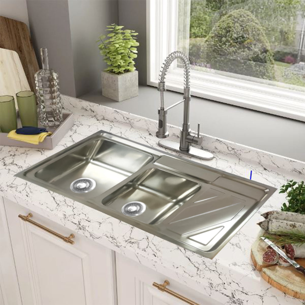 Sillago Anfisa Double Bowl With Side Kitchen Sink