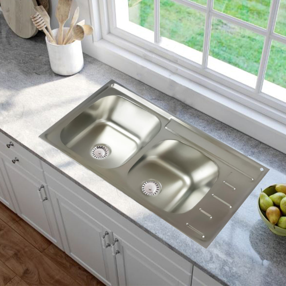 Sillago Hermia Double Bowl With Side Kitchen Sink