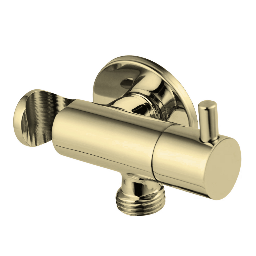 Devario Premio Angle Vavle Round With Bracket Brass