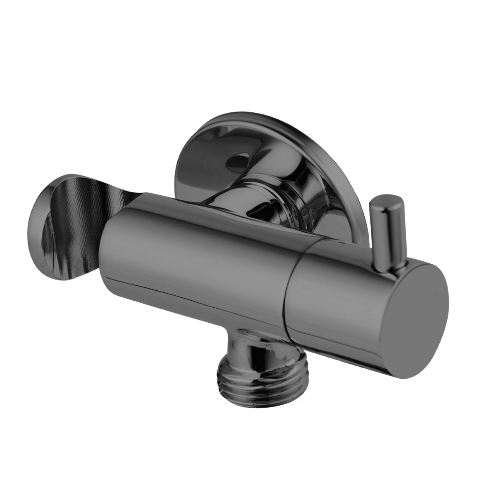 Devario Premio Angle Vavle Round With Bracket Brass