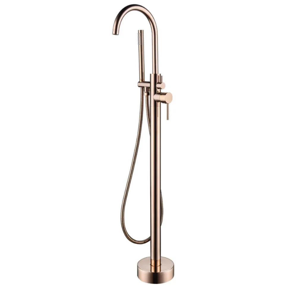 Devario Premio Freestanding Bath Mixer Round Brass