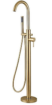 Devario Premio Freestanding Bath Mixer Round Brass