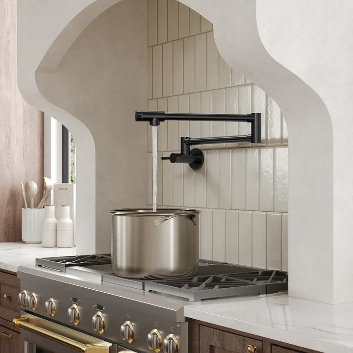 Opaline Wall Mount Pot Filler Faucet