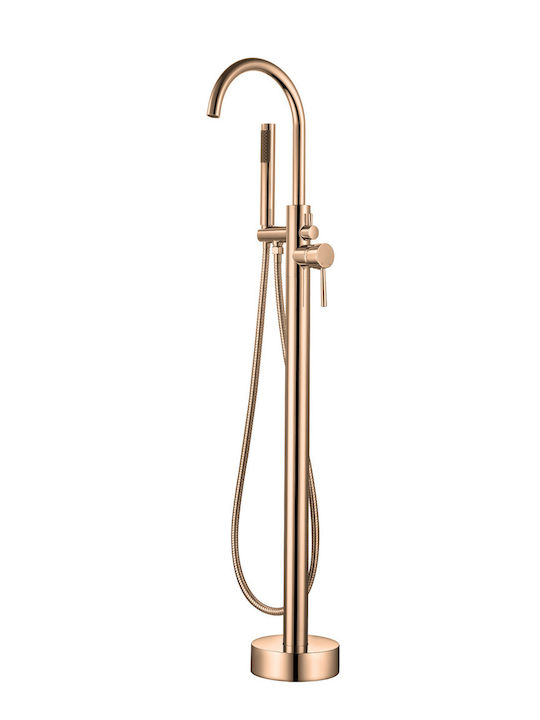 Devario Premio Freestanding Bath Mixer Round Brass