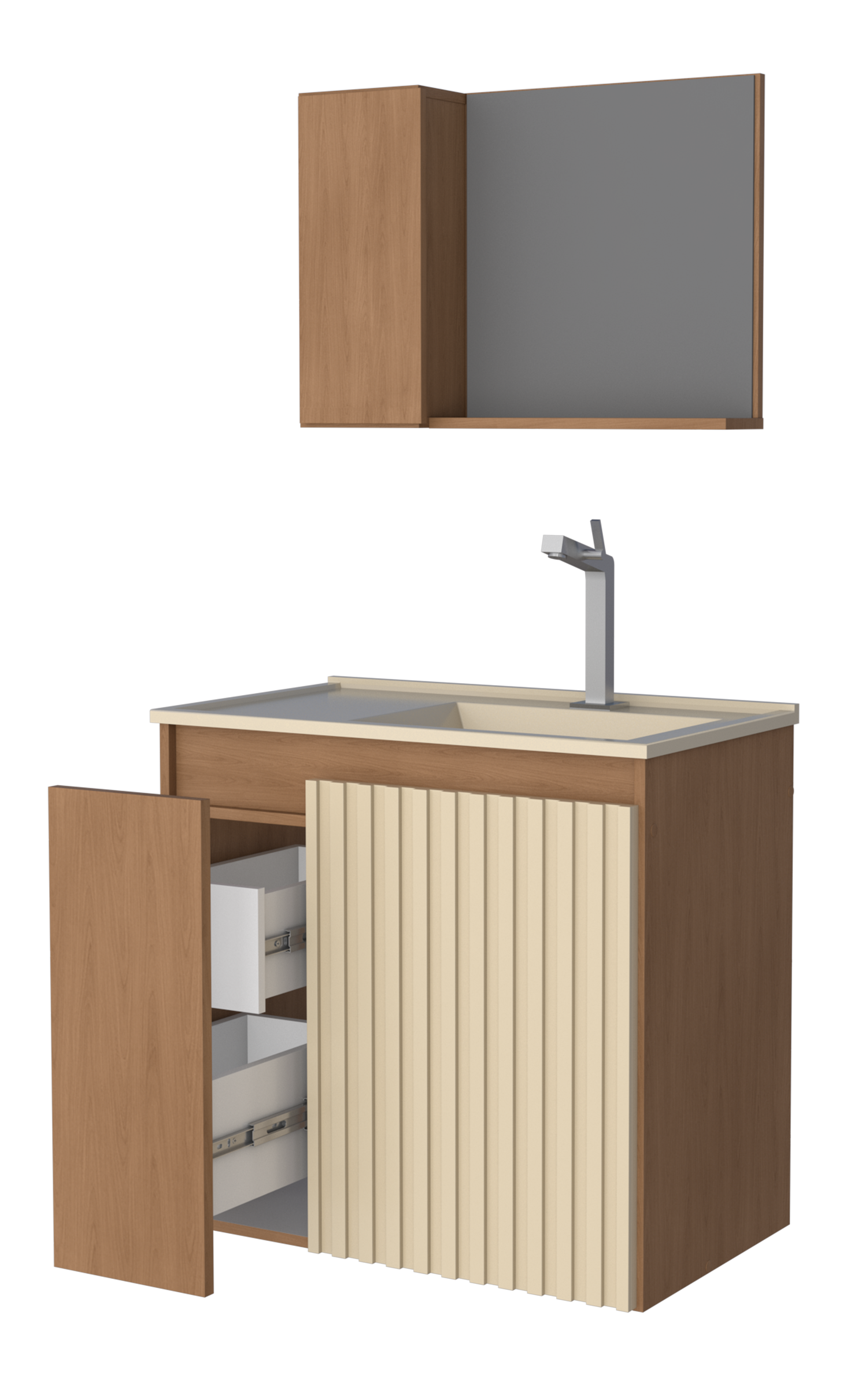 Camomila Wooden Bathroom Vanity Kit