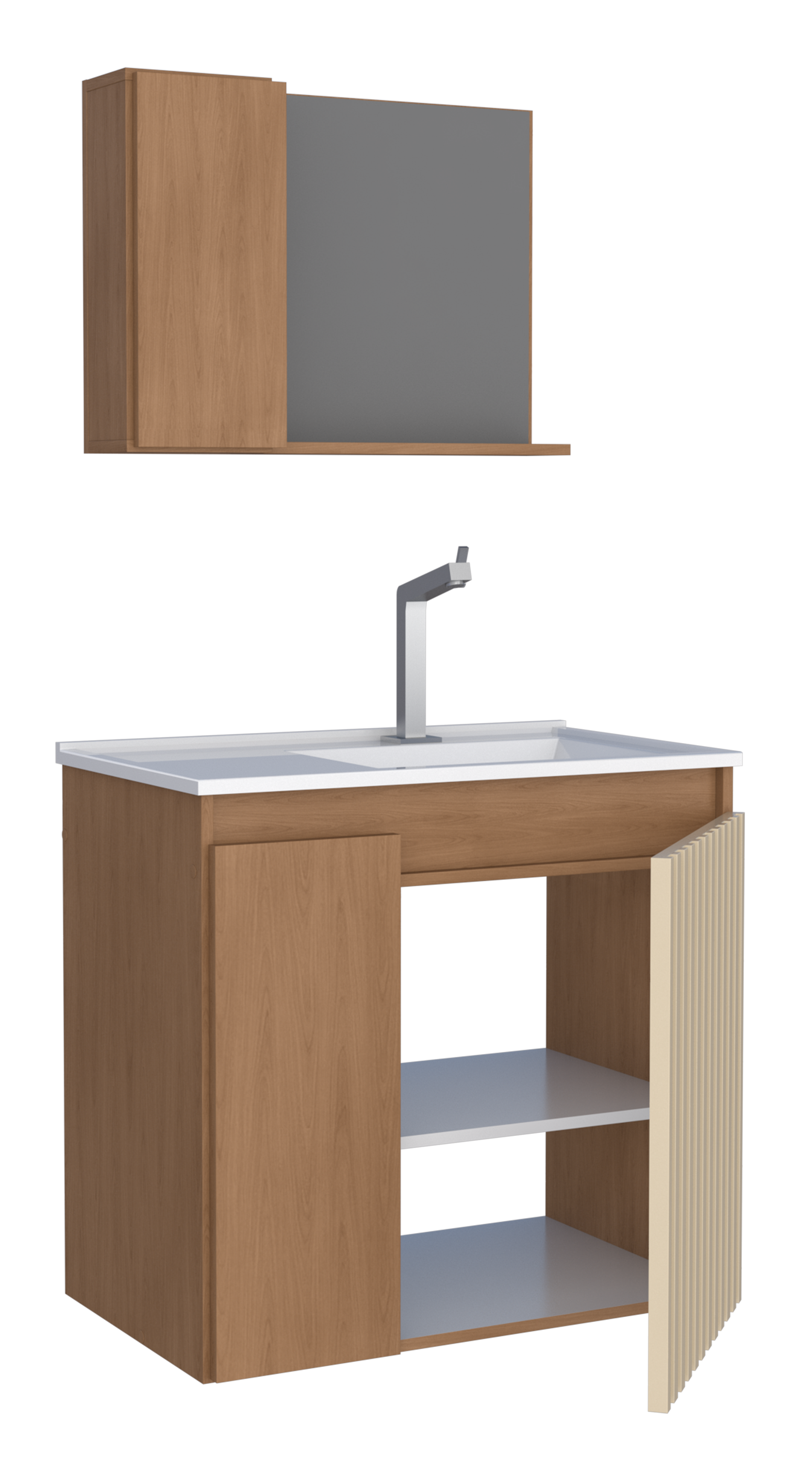 Camomila Wooden Bathroom Vanity Kit