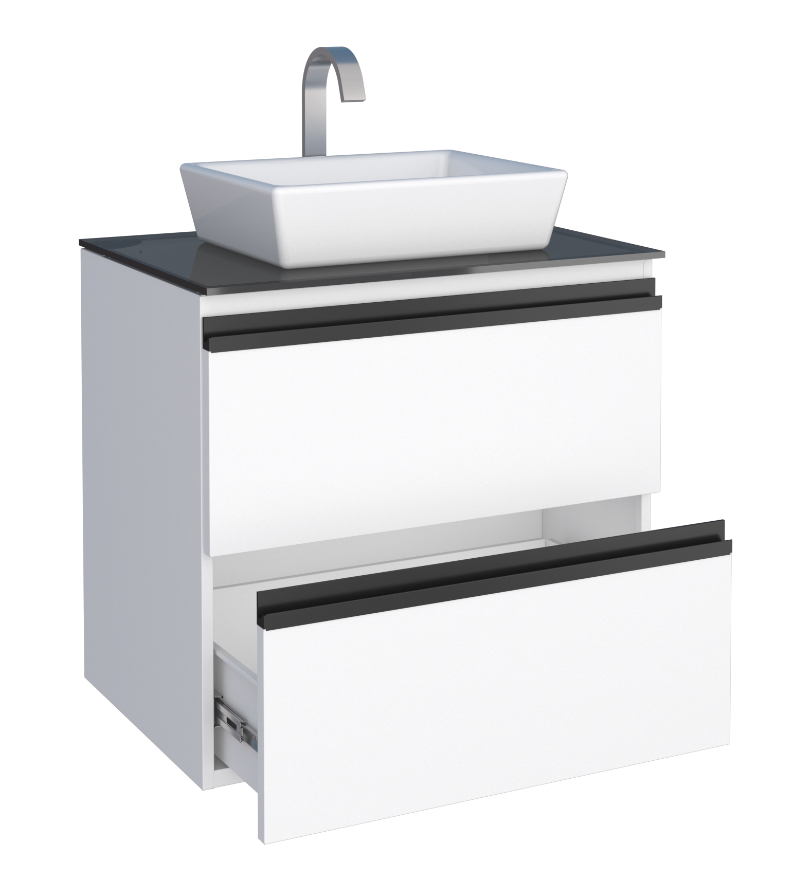 Gaia Steel Bathroom Vanity With Prisma Basin