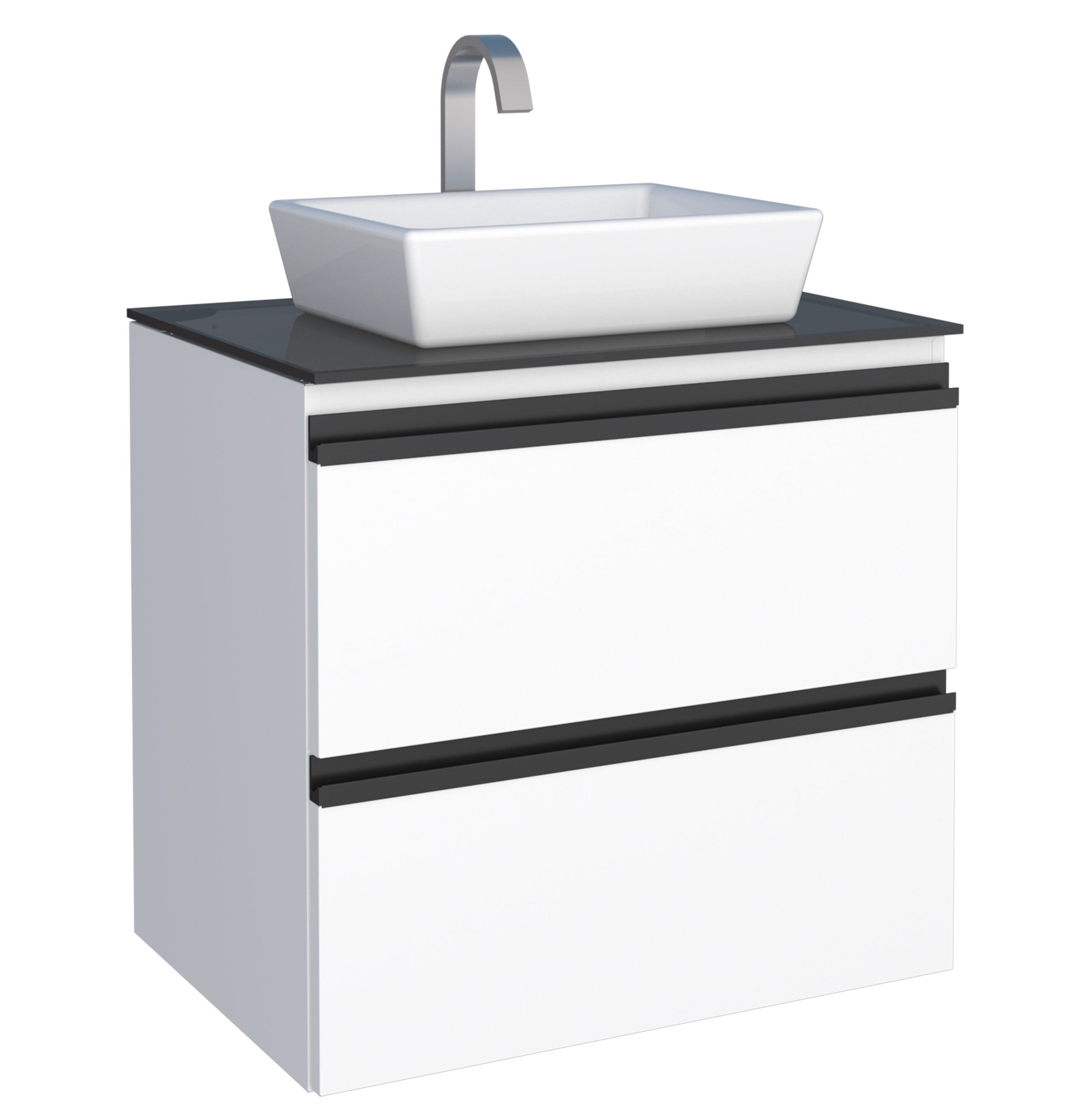 Gaia Steel Bathroom Vanity With Prisma Basin