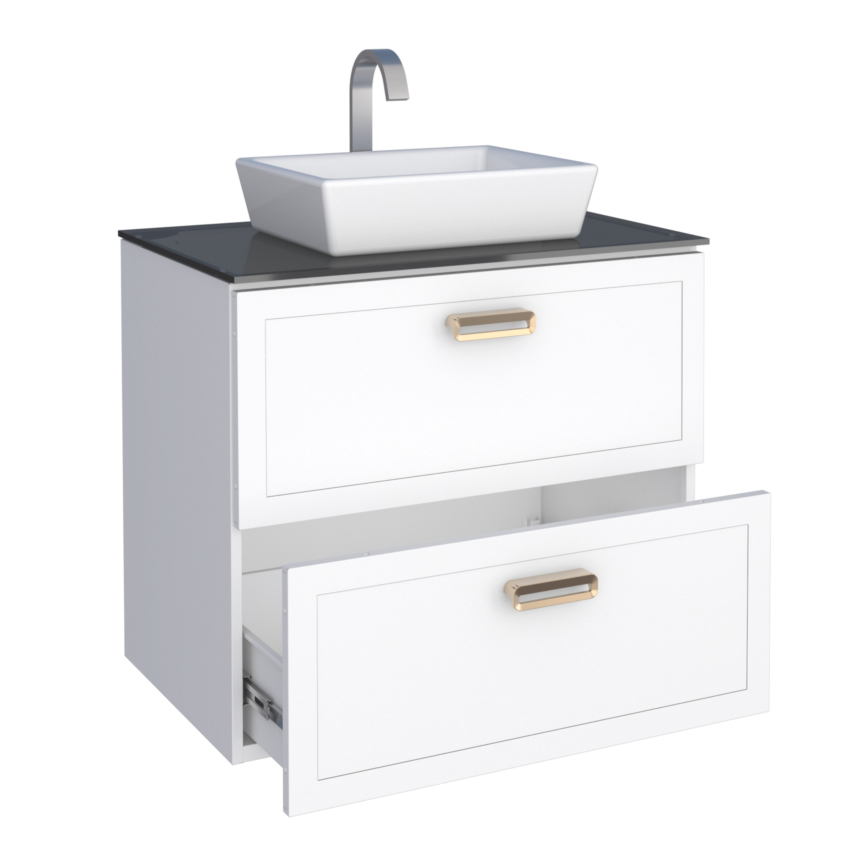 Odin Steel Bathroom Vanity With Prisma Basin