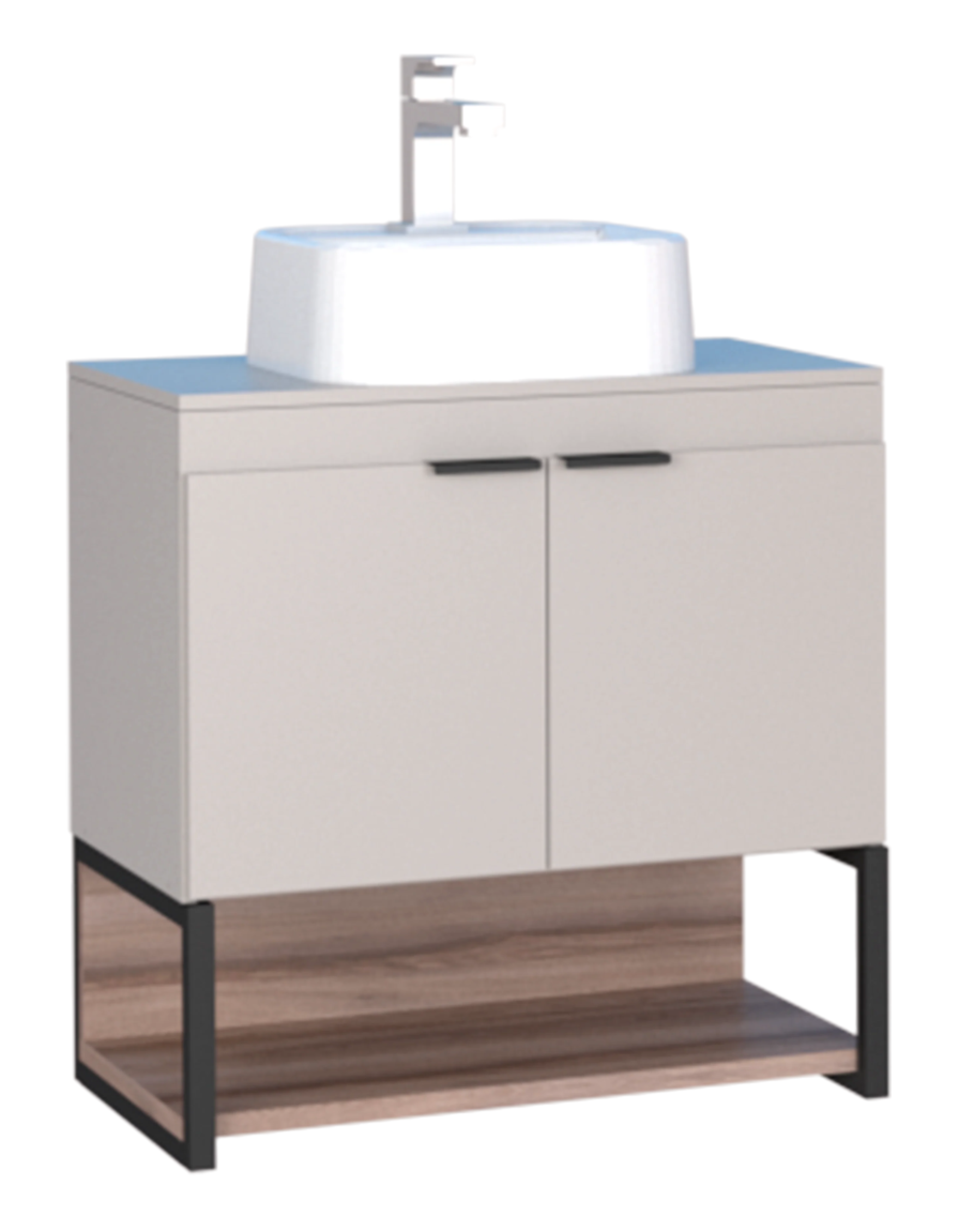 Salvia Wooden Bathroom Vanity With Duna Basin