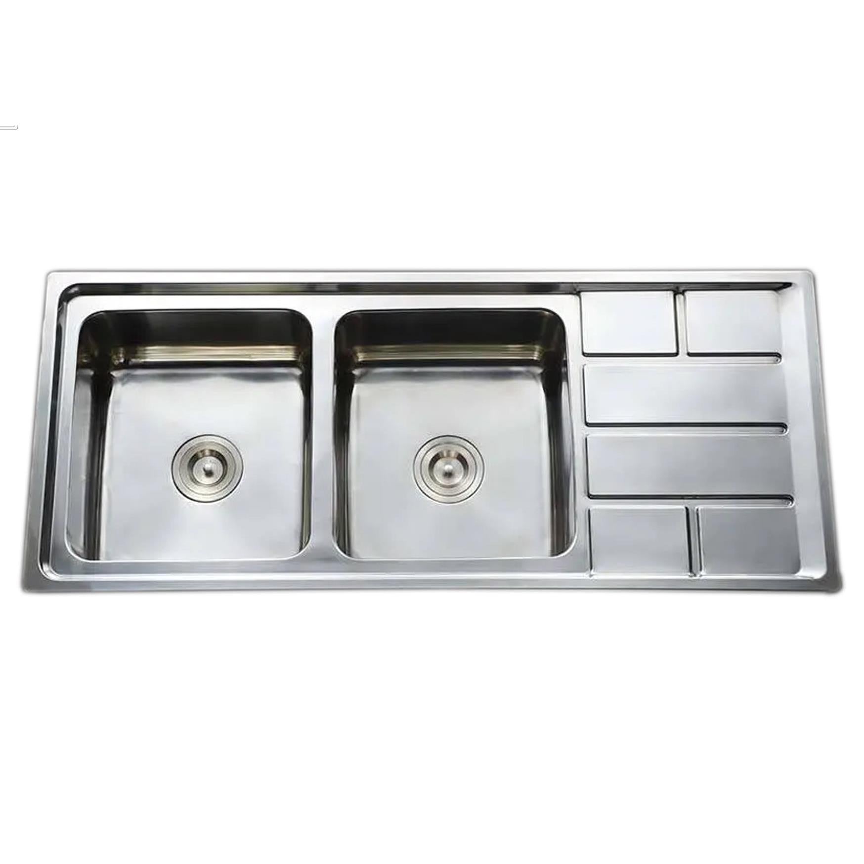 Sillago Panfila Machine Double Bowl With Side Kitchen Sink