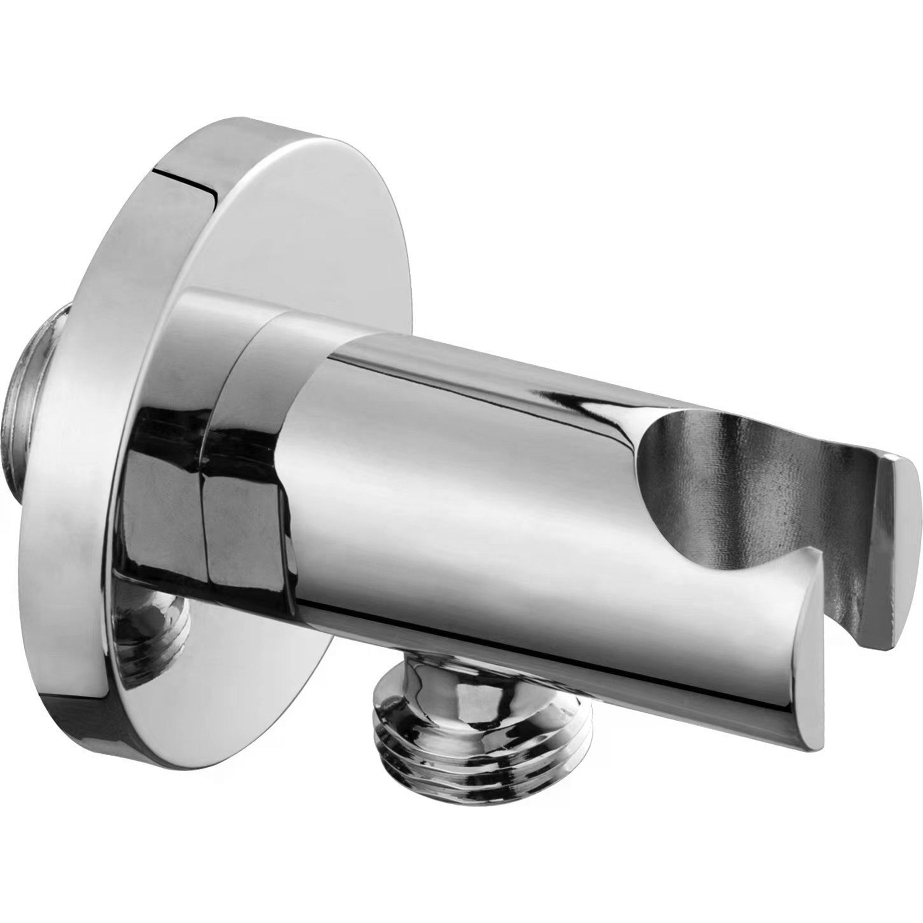 Devario Premio Shower Outlet Elbow With Holder Round Brass