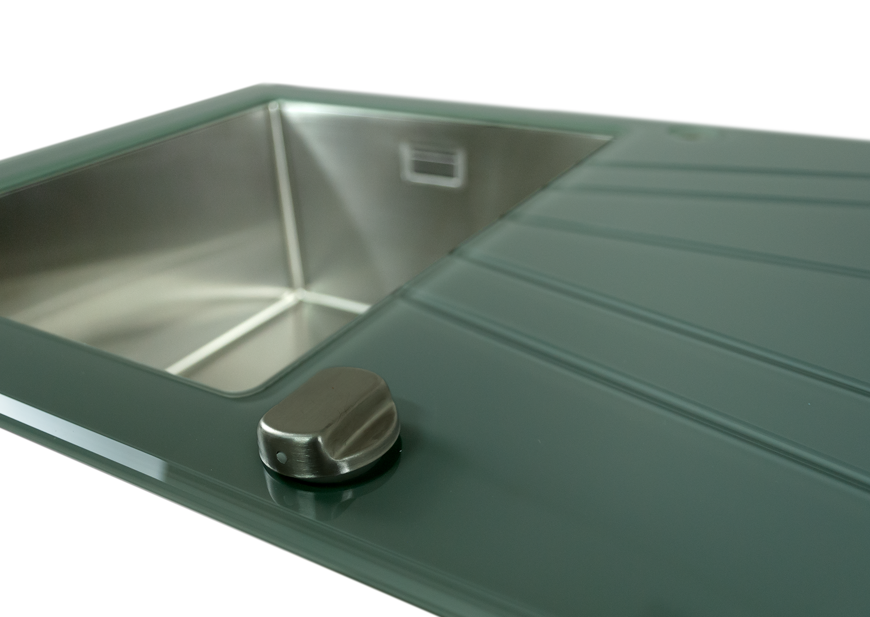 Alva Large Bowl Glass Kitchen Sink- Grey