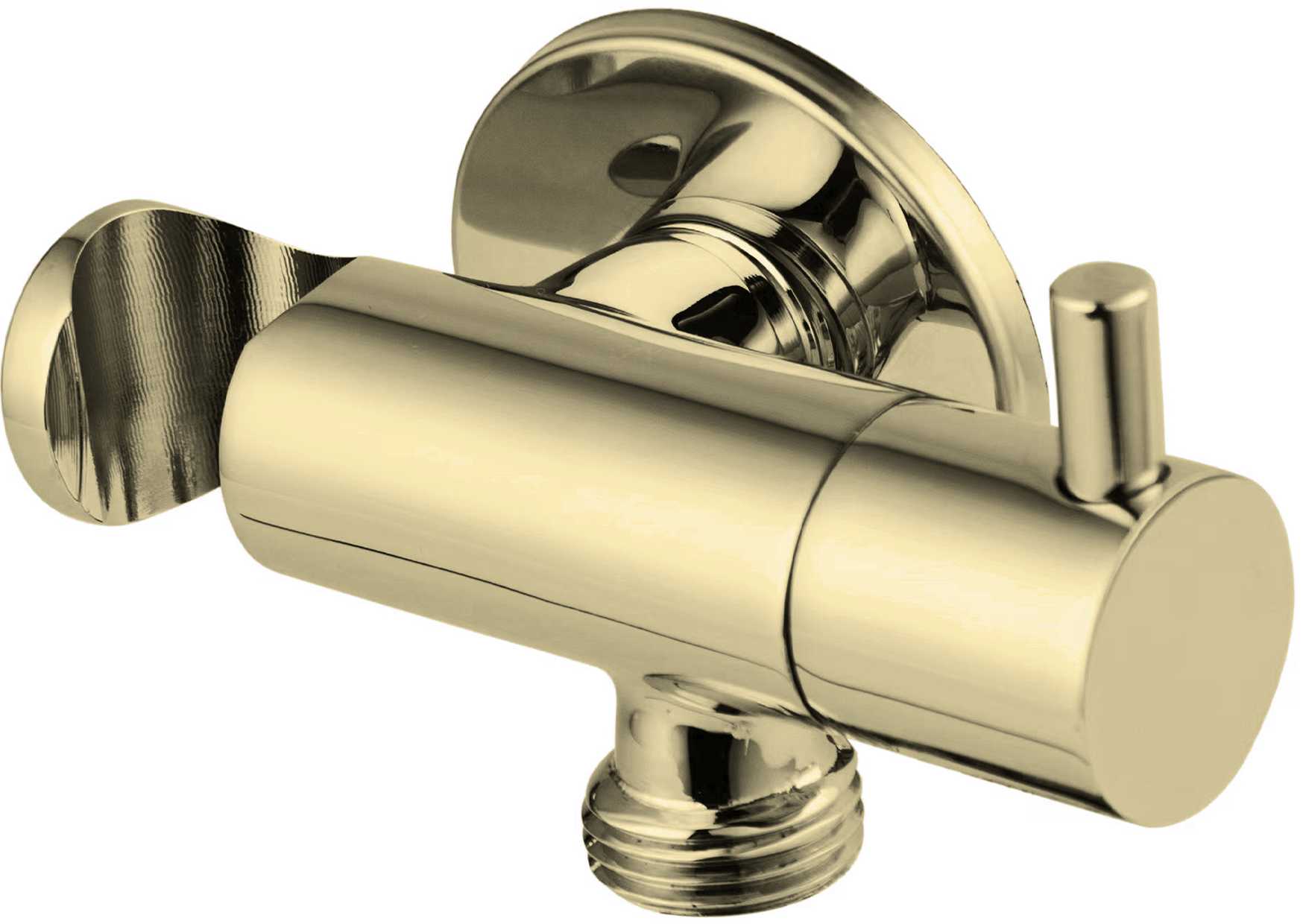 Devario Premio Angle Vavle Round With Bracket Brass