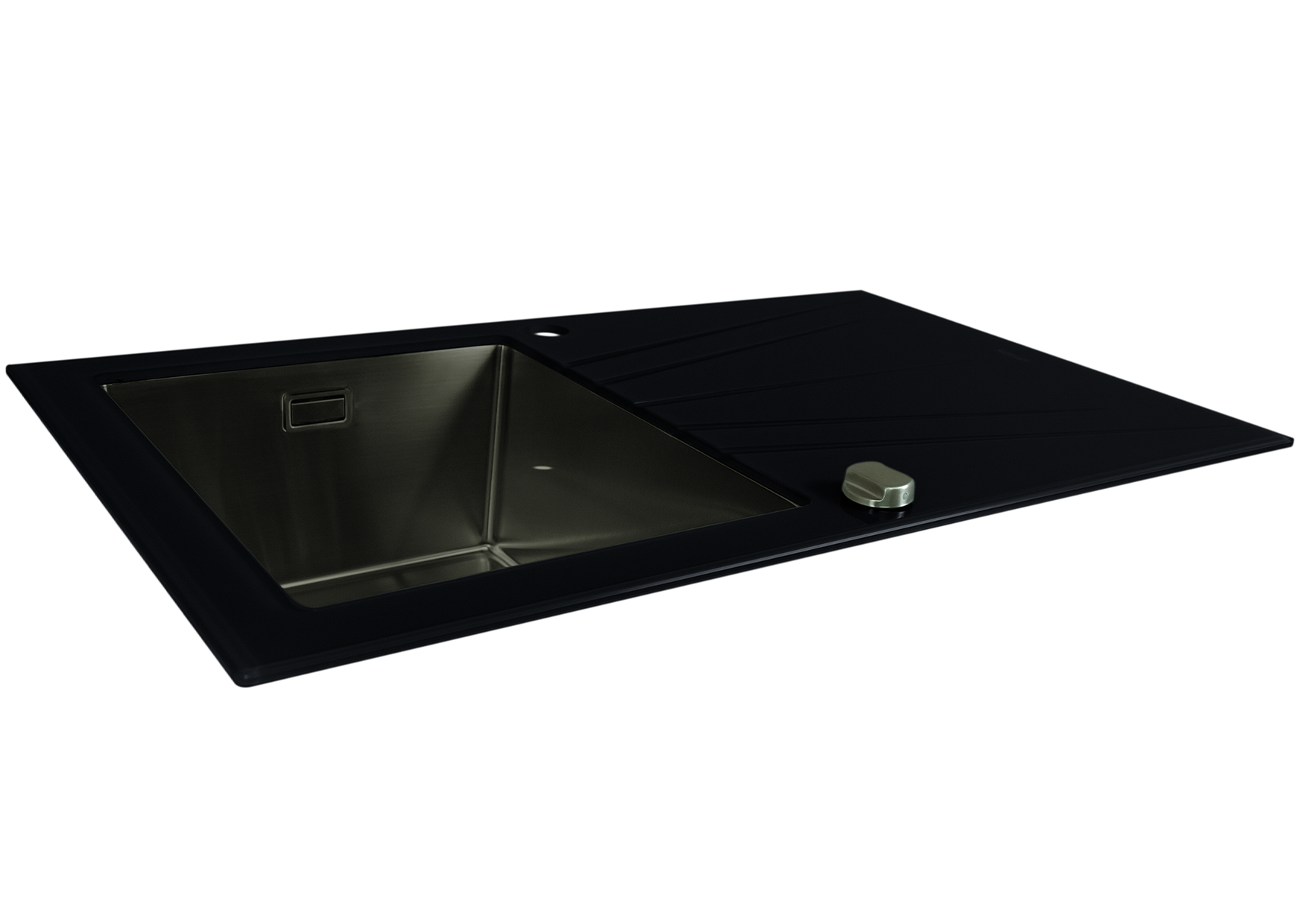 Alva Large Bowl Glass Kitchen Sink - Black