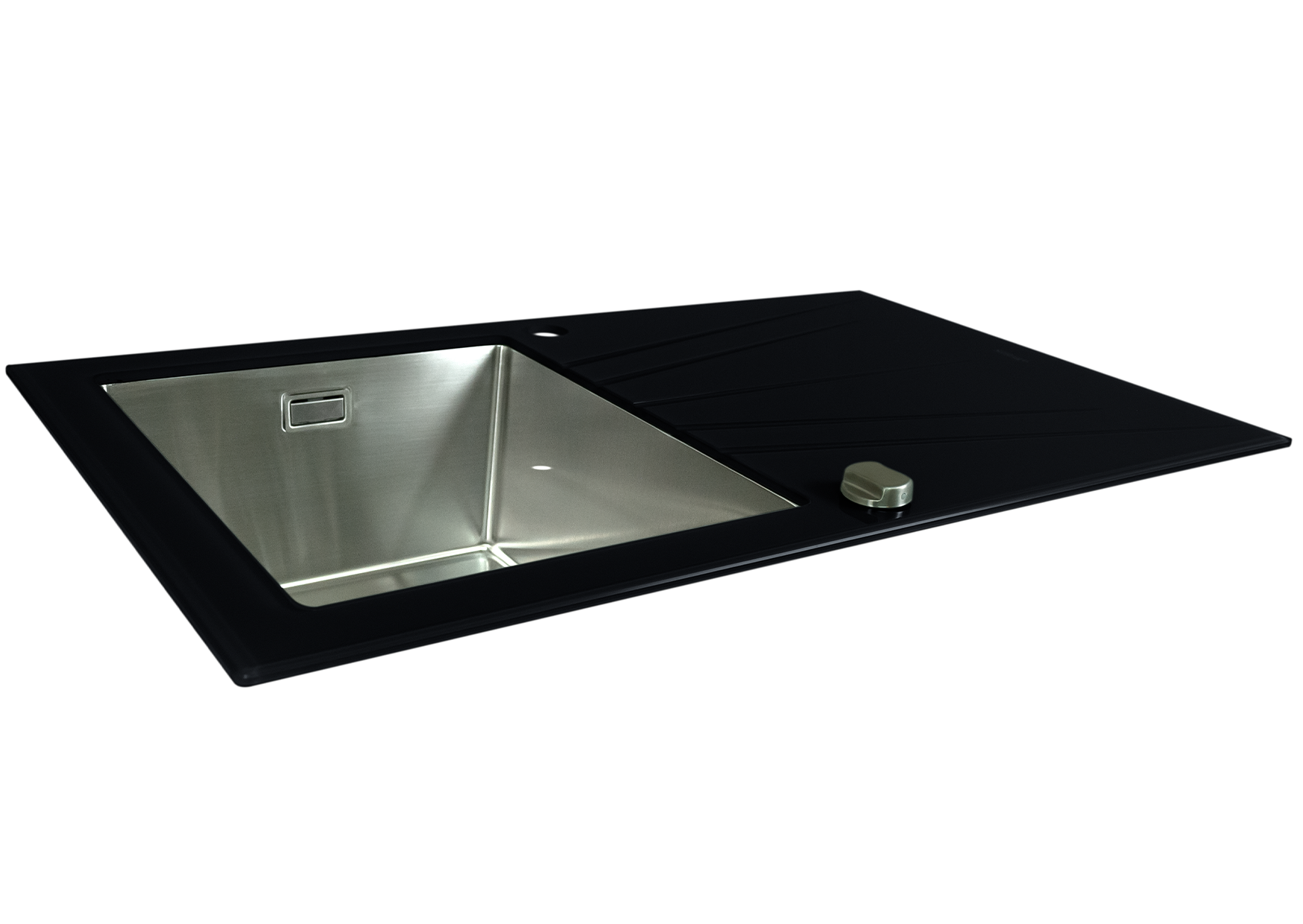 Alva Large Bowl Glass Kitchen Sink - Black