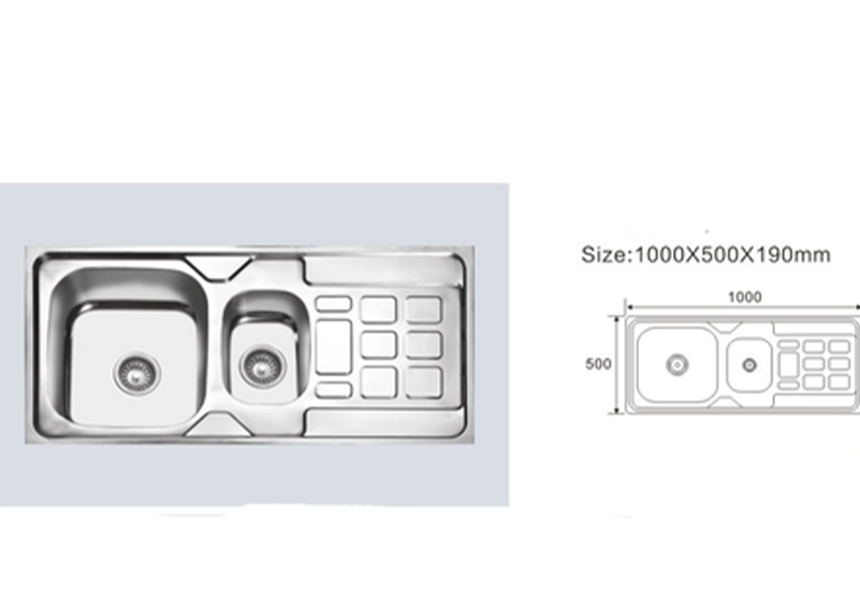 Sillago Chona Double Bowl With Panel Sink