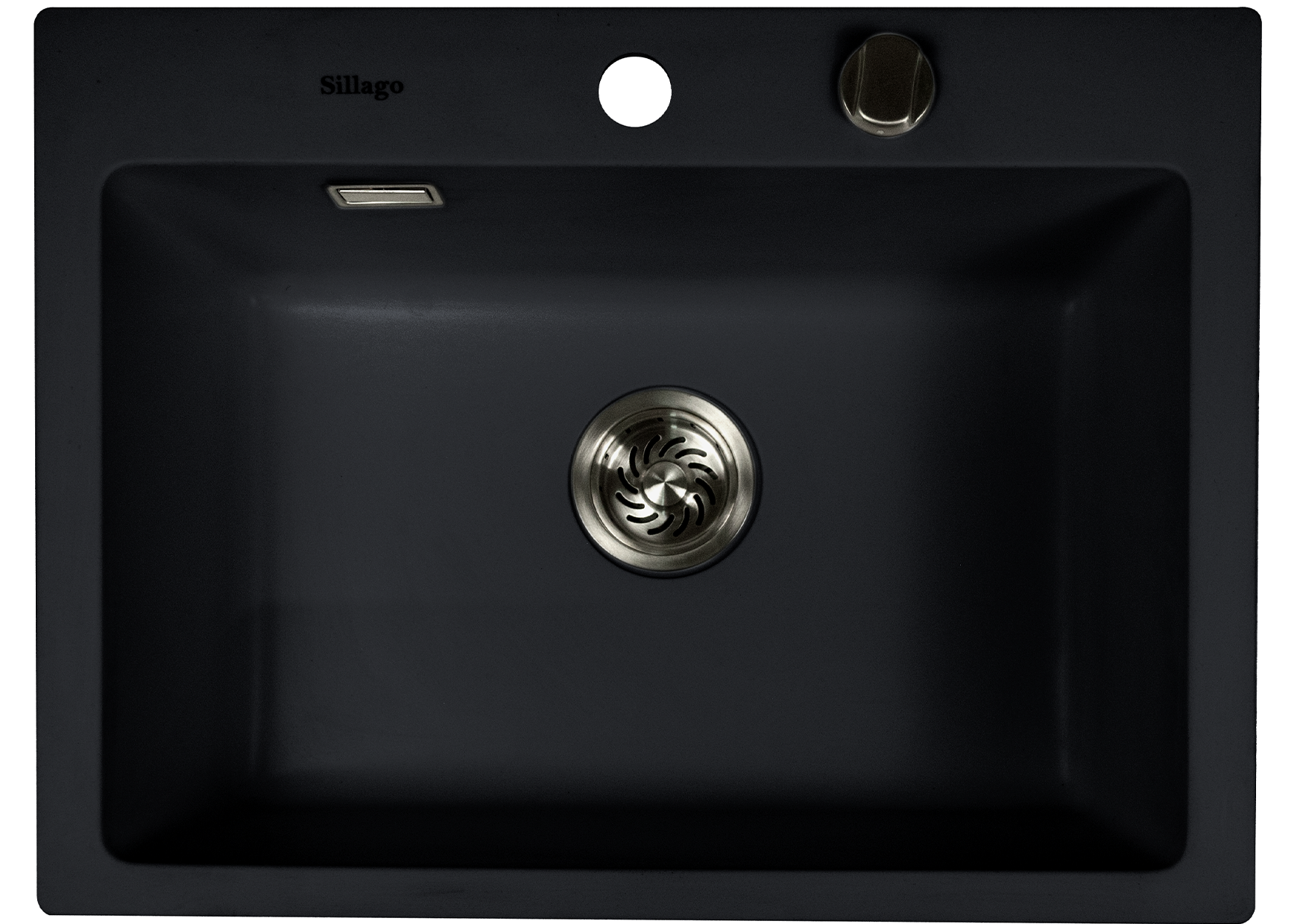 Quinn Small Bowl Quartz Kitchen Sink- Black