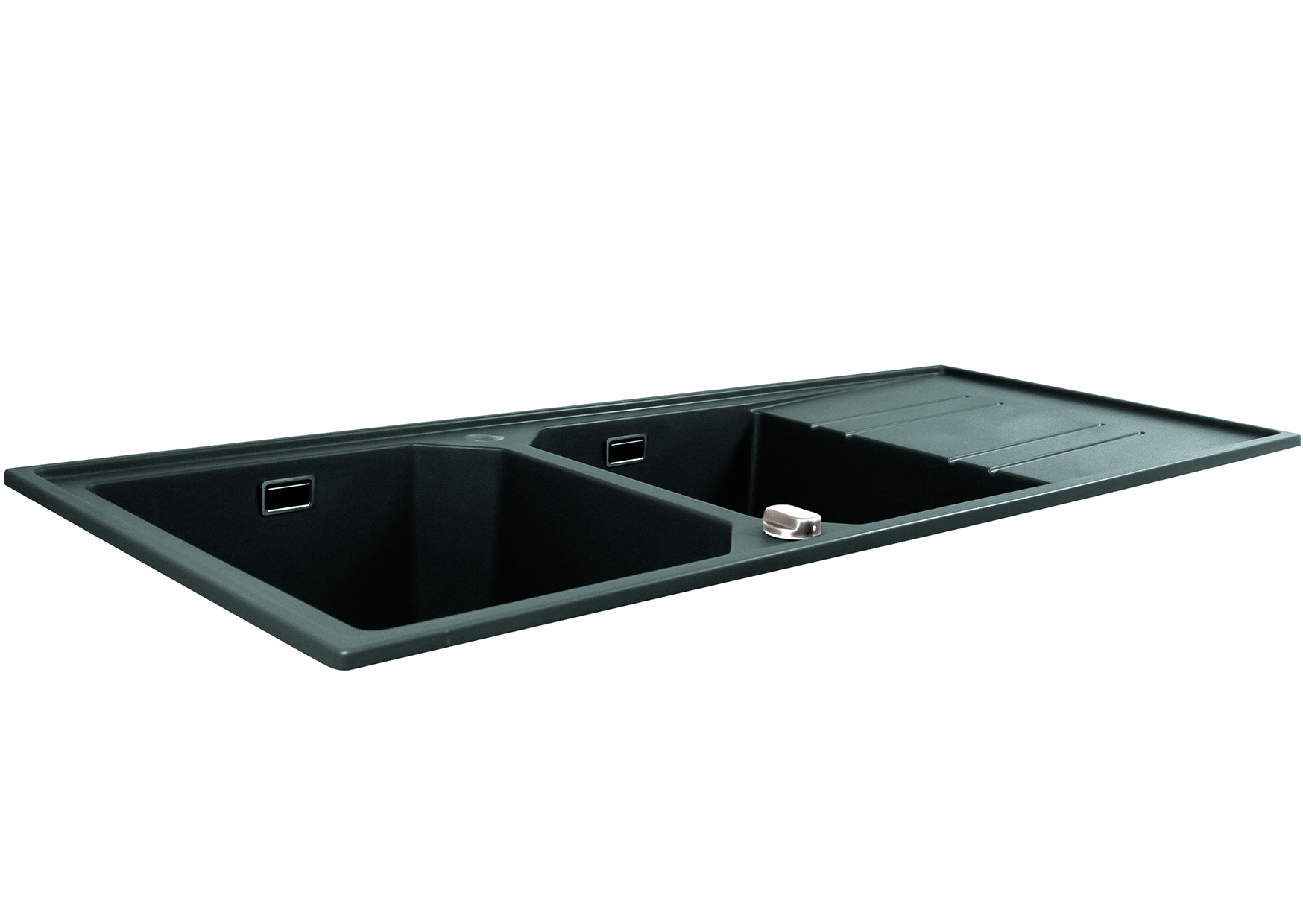 Mahina Double Bowl Quartz Kitchen Sink - Grey