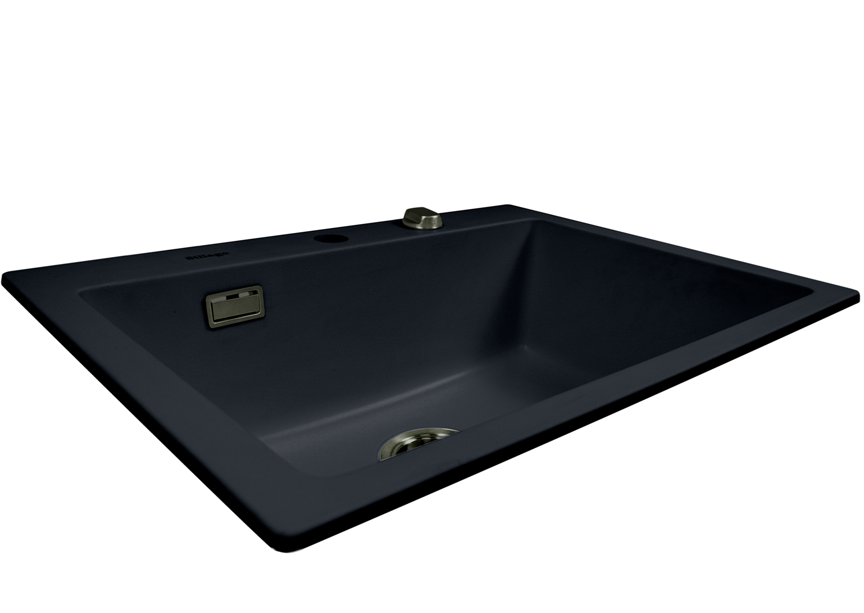 Quinn Small Bowl Quartz Kitchen Sink- Black