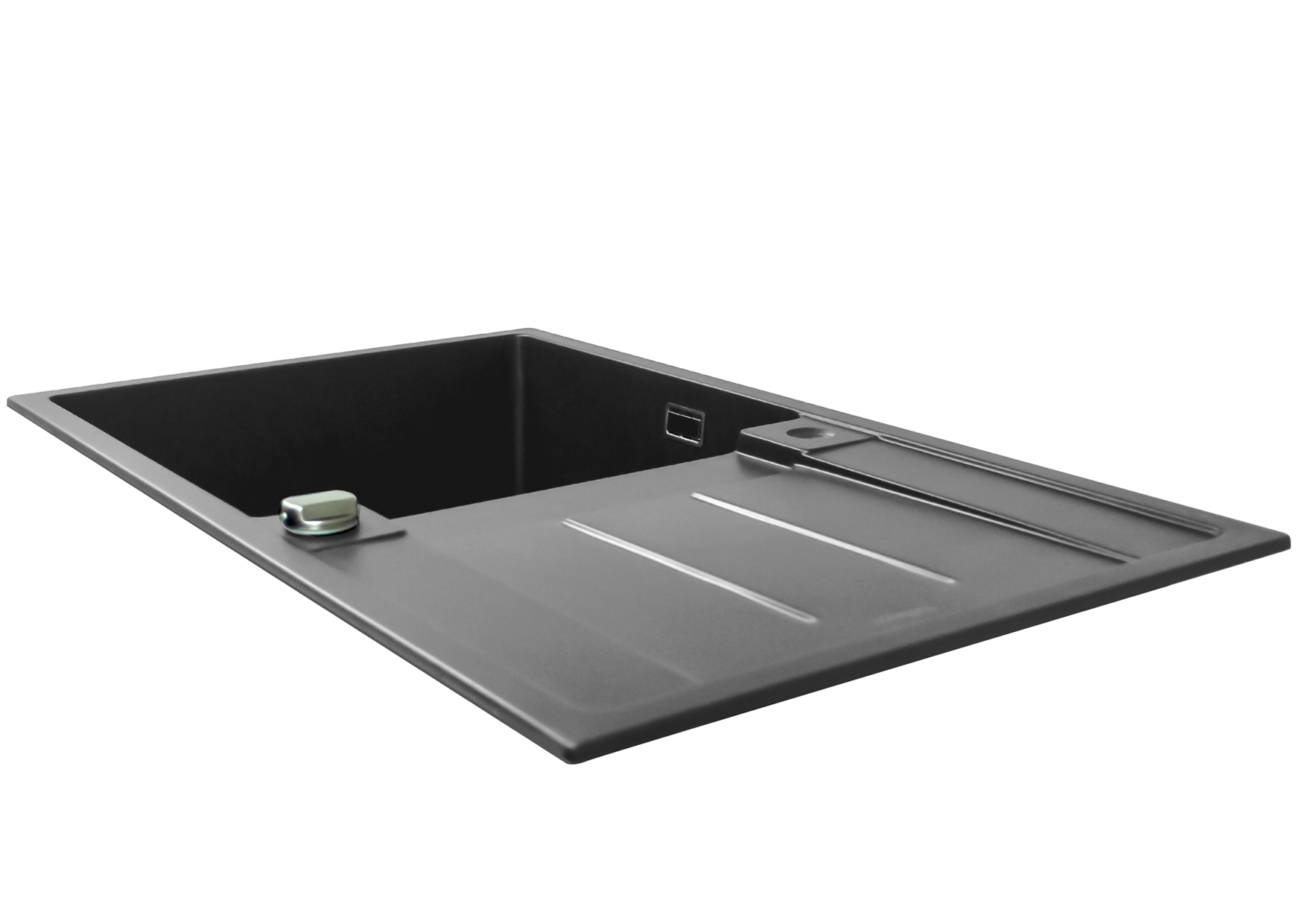 Alva Large Bowl Quartz Kitchen Sinks - Grey